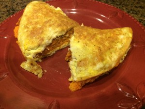 Sweet Pot Omelet - cut